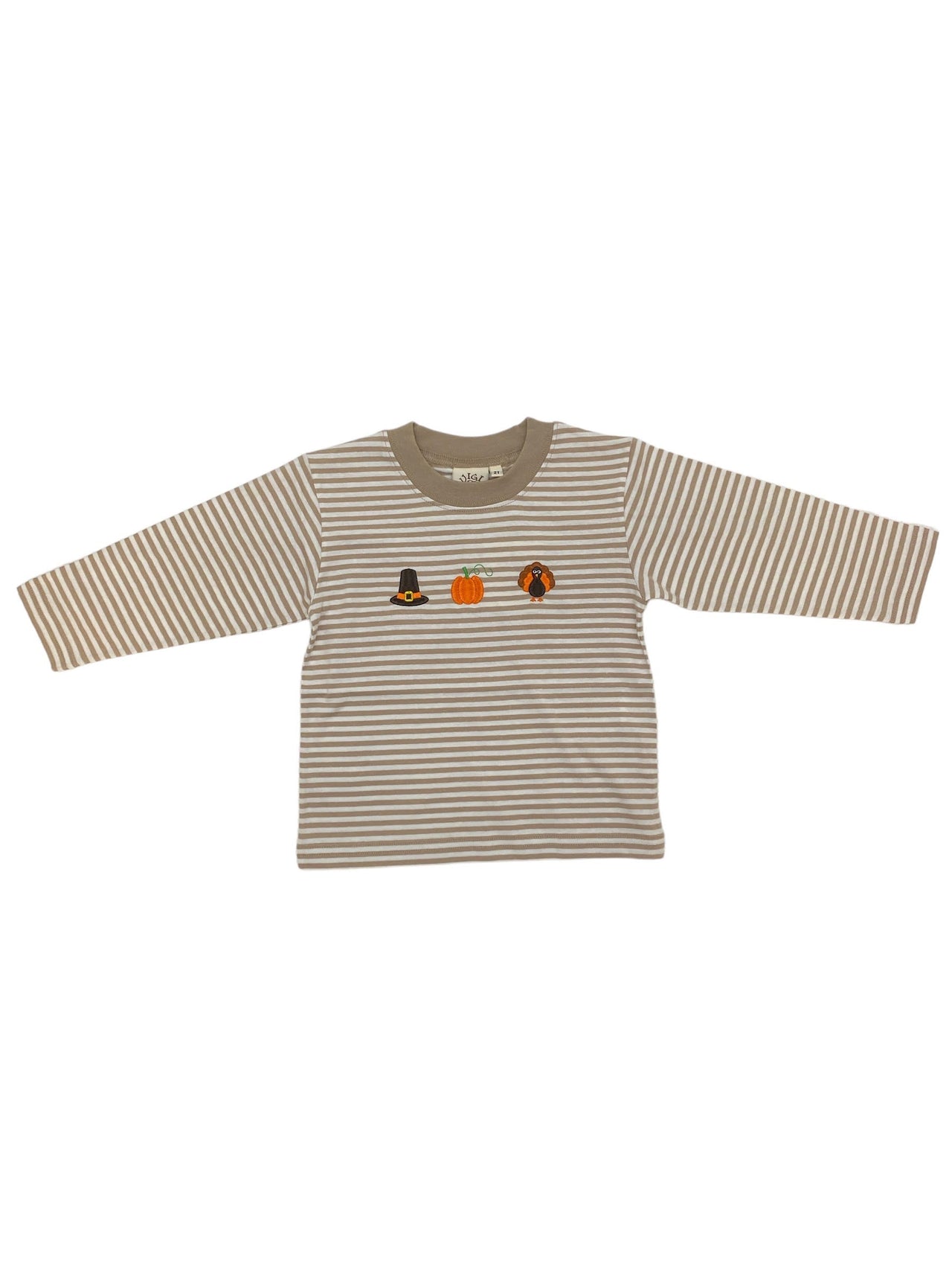 Luigi N. Stripe L/S Boy T-Shirt Thanksgiving Icons Sand/White N. Stripe T027-M7725-465 5108