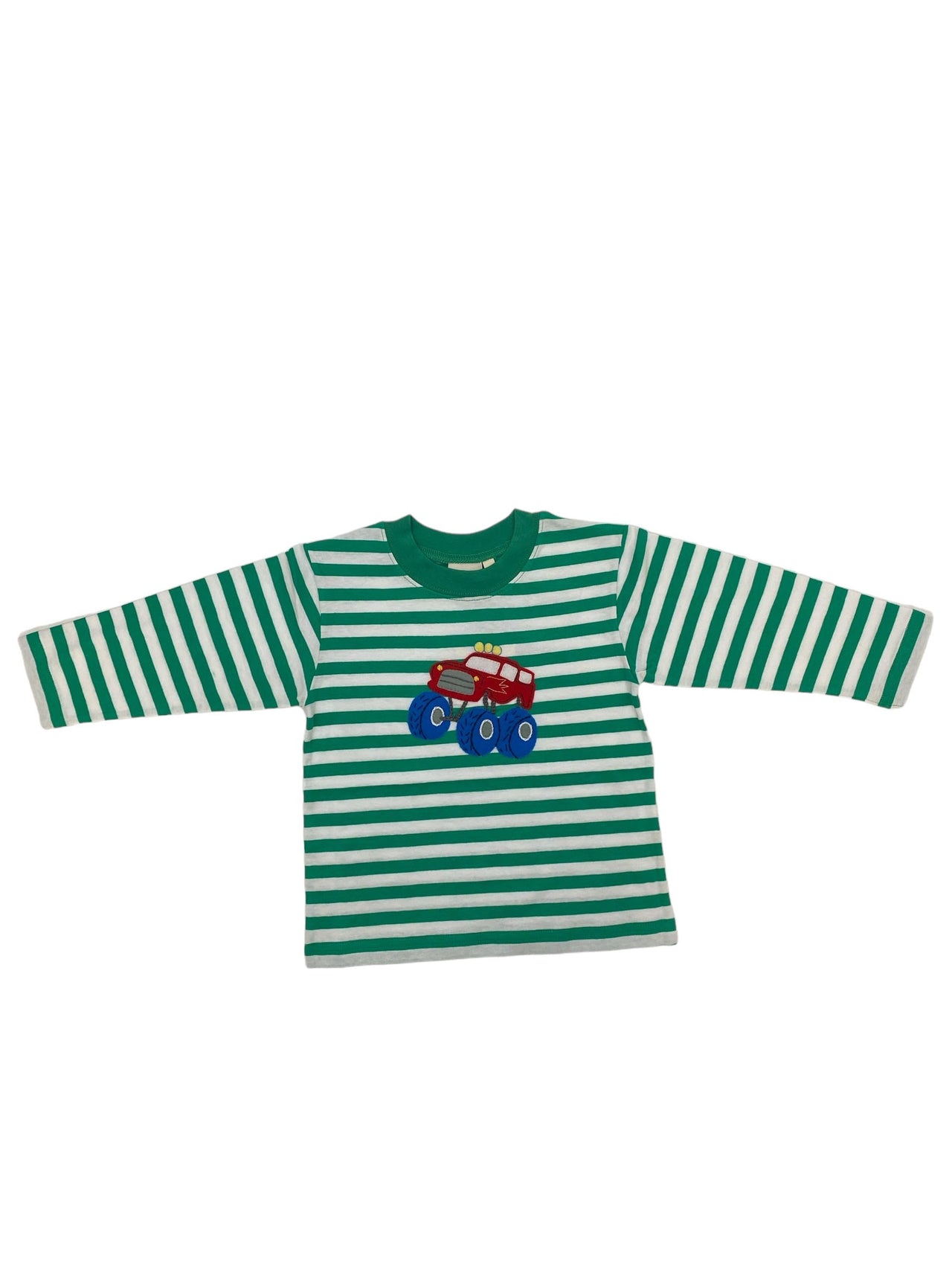 Luigi Boys L/S Stripe T-Shirt Monster Truck Kelly Green/White/M. Green T027-12817-450 5108