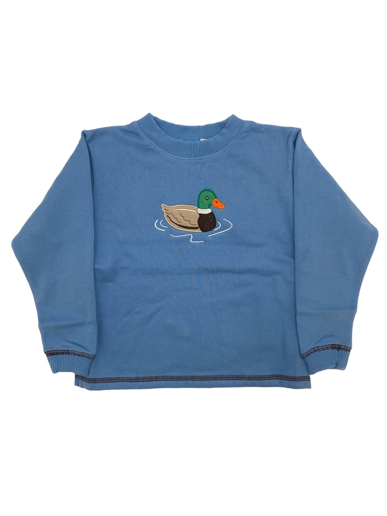 Luigi Sweatshirt Mallard in Water Chambray/Chocolate 5108