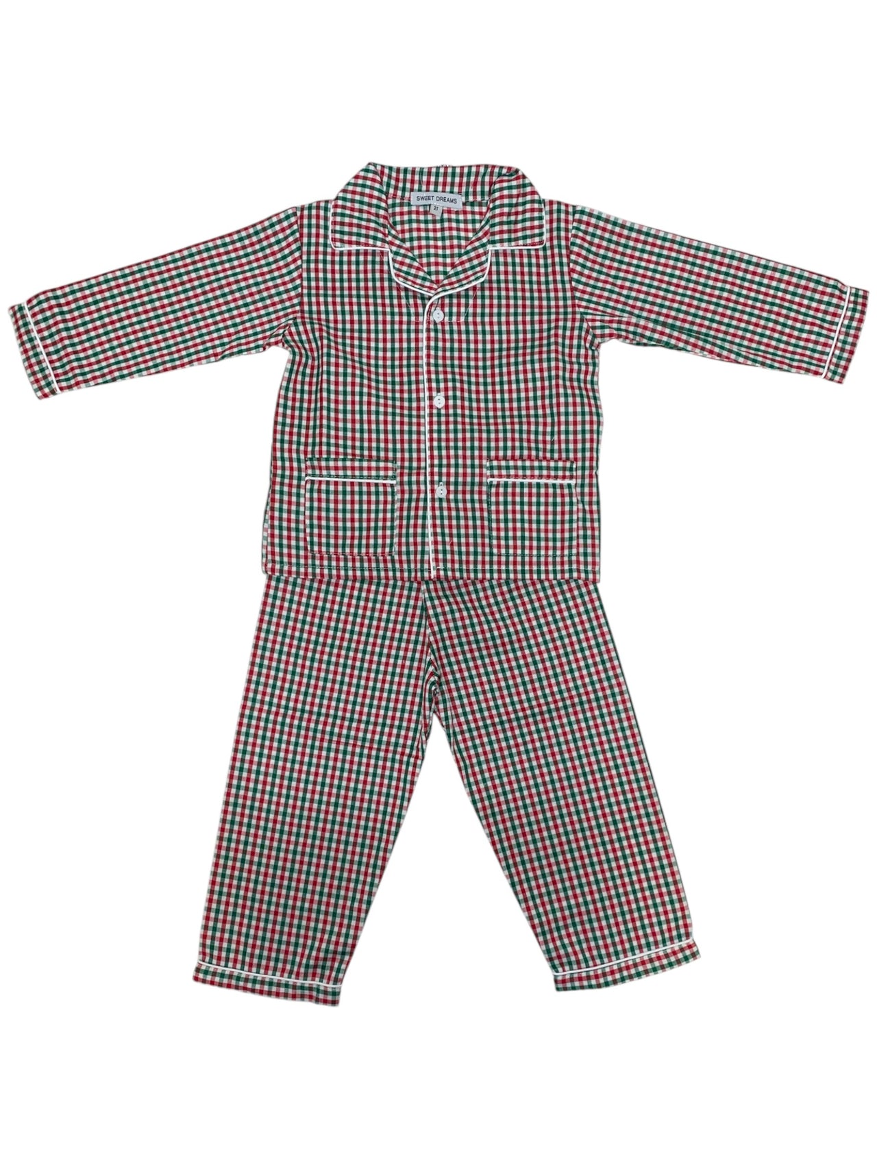 Sweet Dreams Red/Green Gingham PJ PJ232 5110