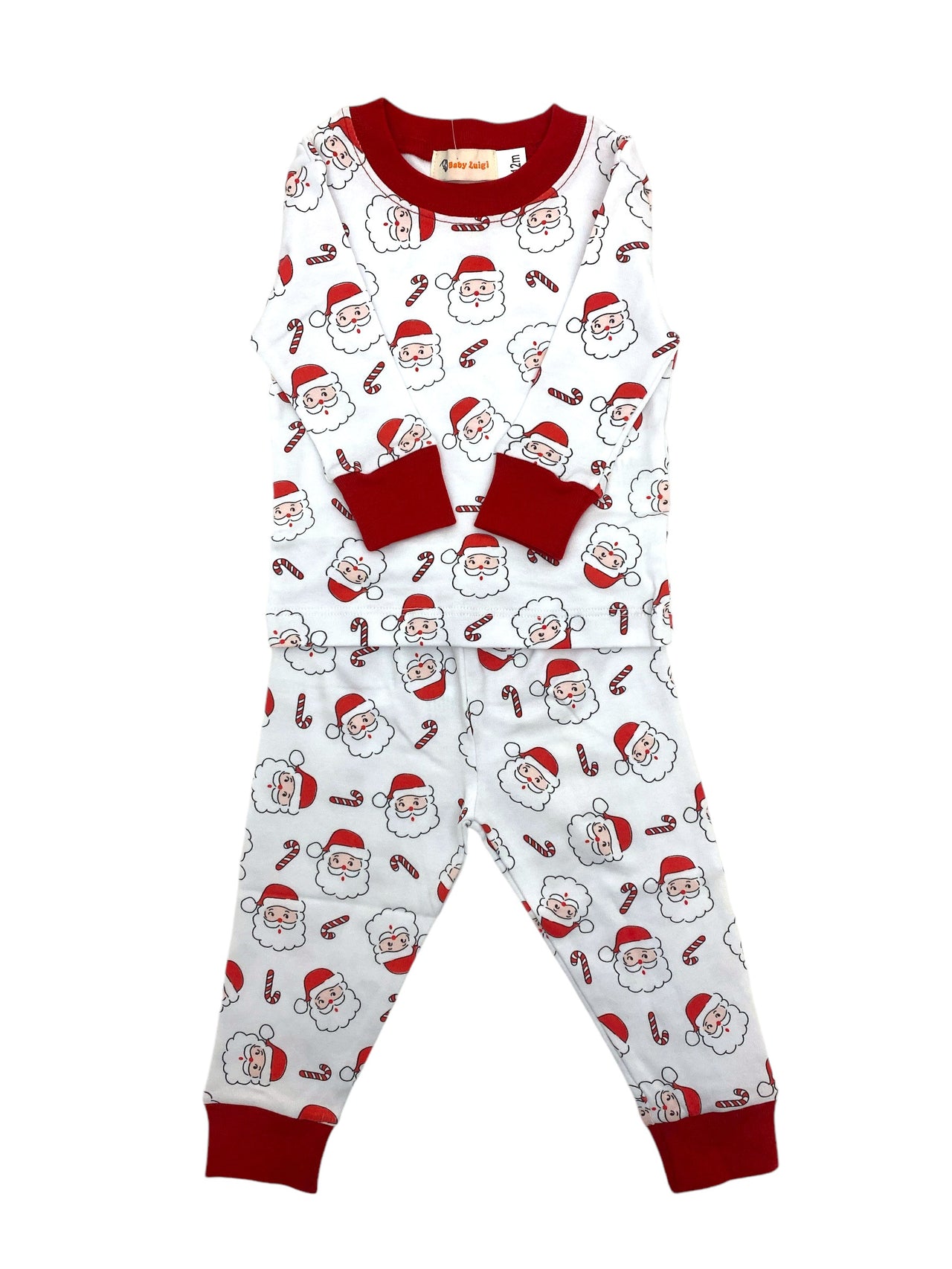 Luigi Santa Head Print Pajamas White/Red PJ012p-1527 5108