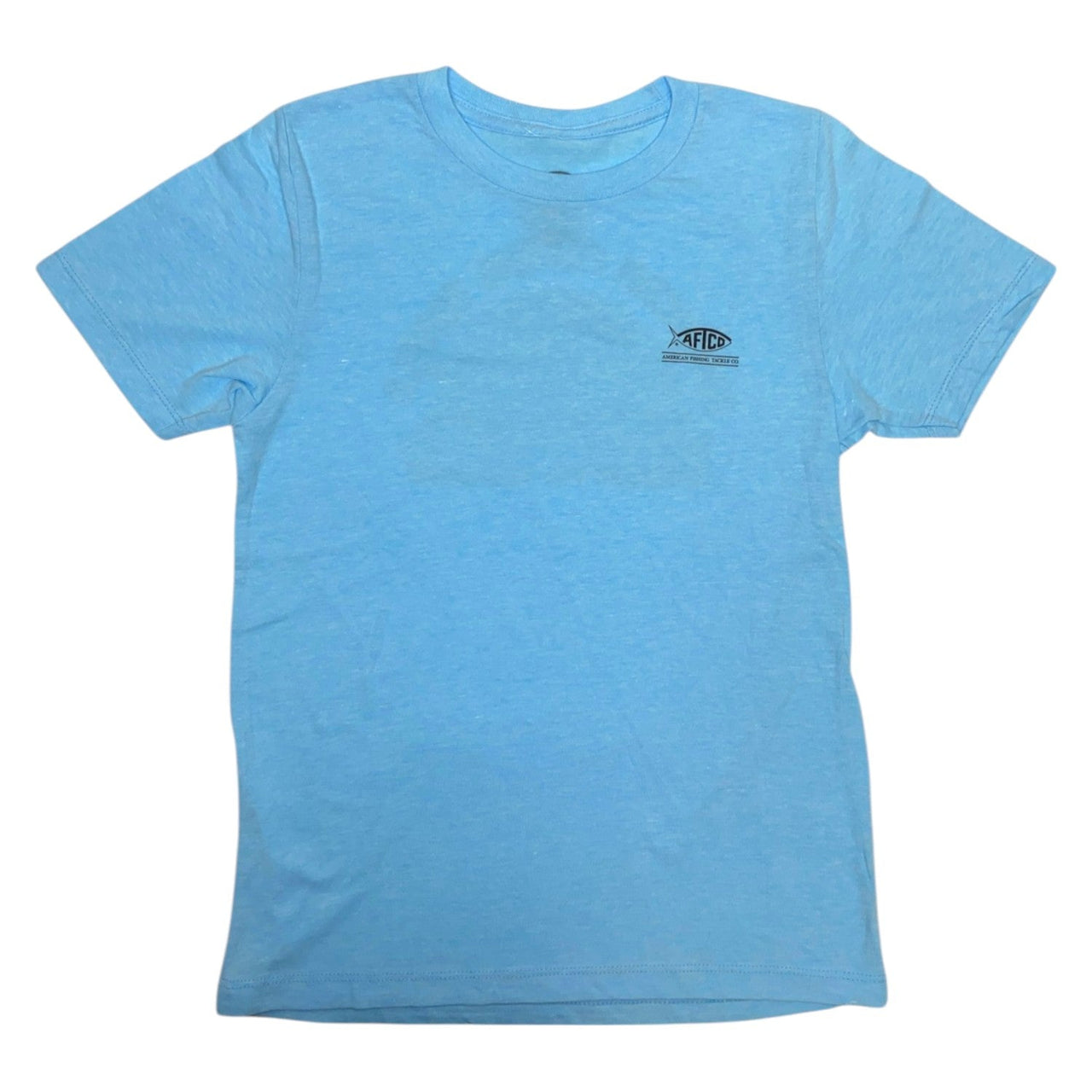 Aftco Skipping Neon Sky Blue Heather Tee BT4525 5202