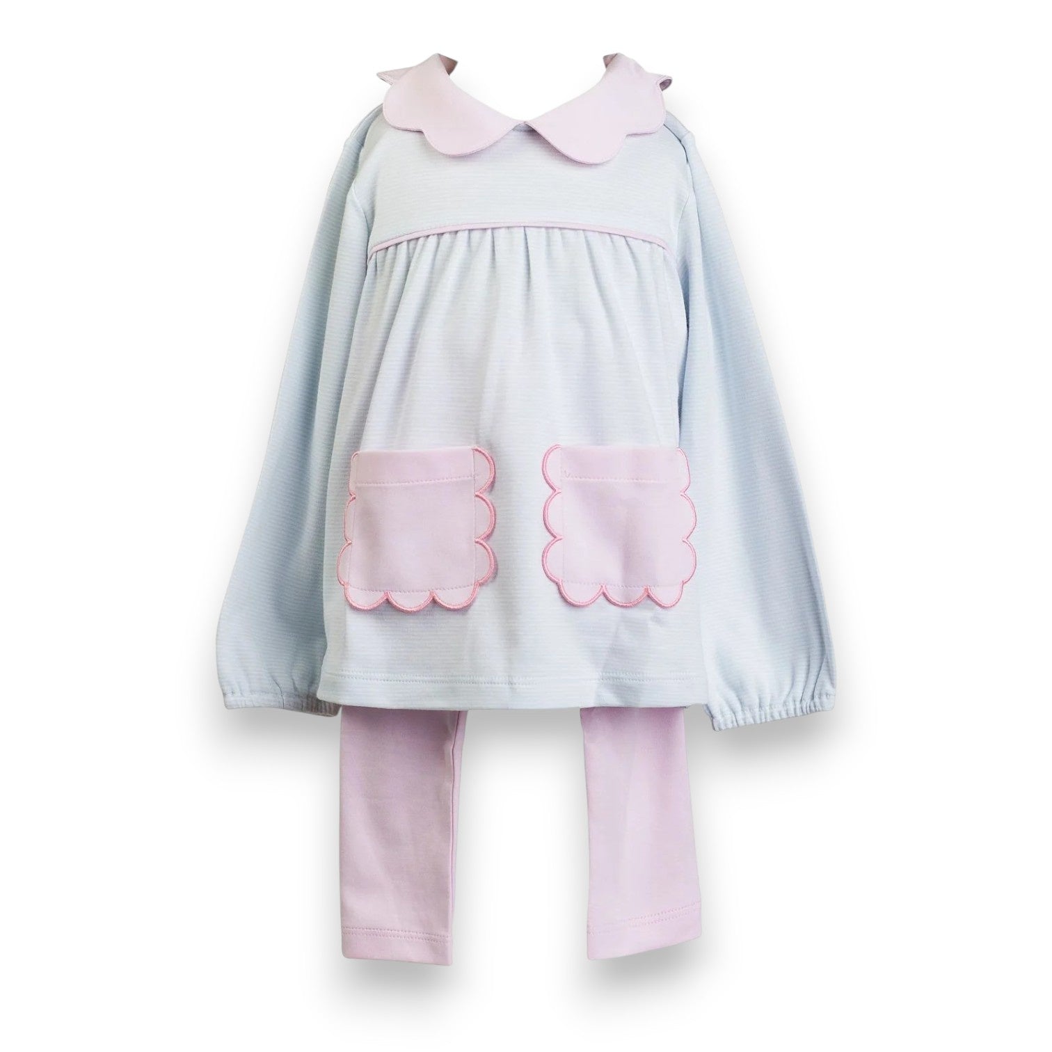 Proper Peony LS Scallop Pocket Tunic Set 5307