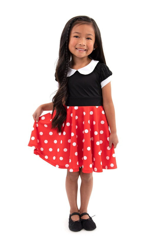 Little Adventures Retro Polka Dot Dress