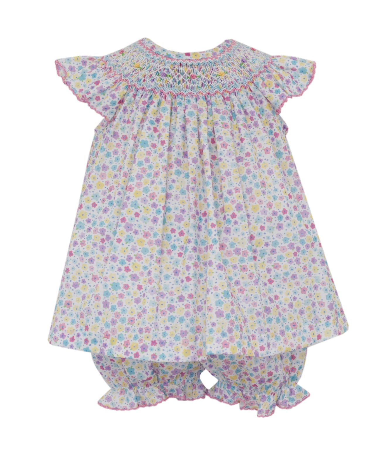 Petit Bebe Chloe Multi Color Floral Angel Wing Bishop Bloomer Set 106C-MS26 5302
