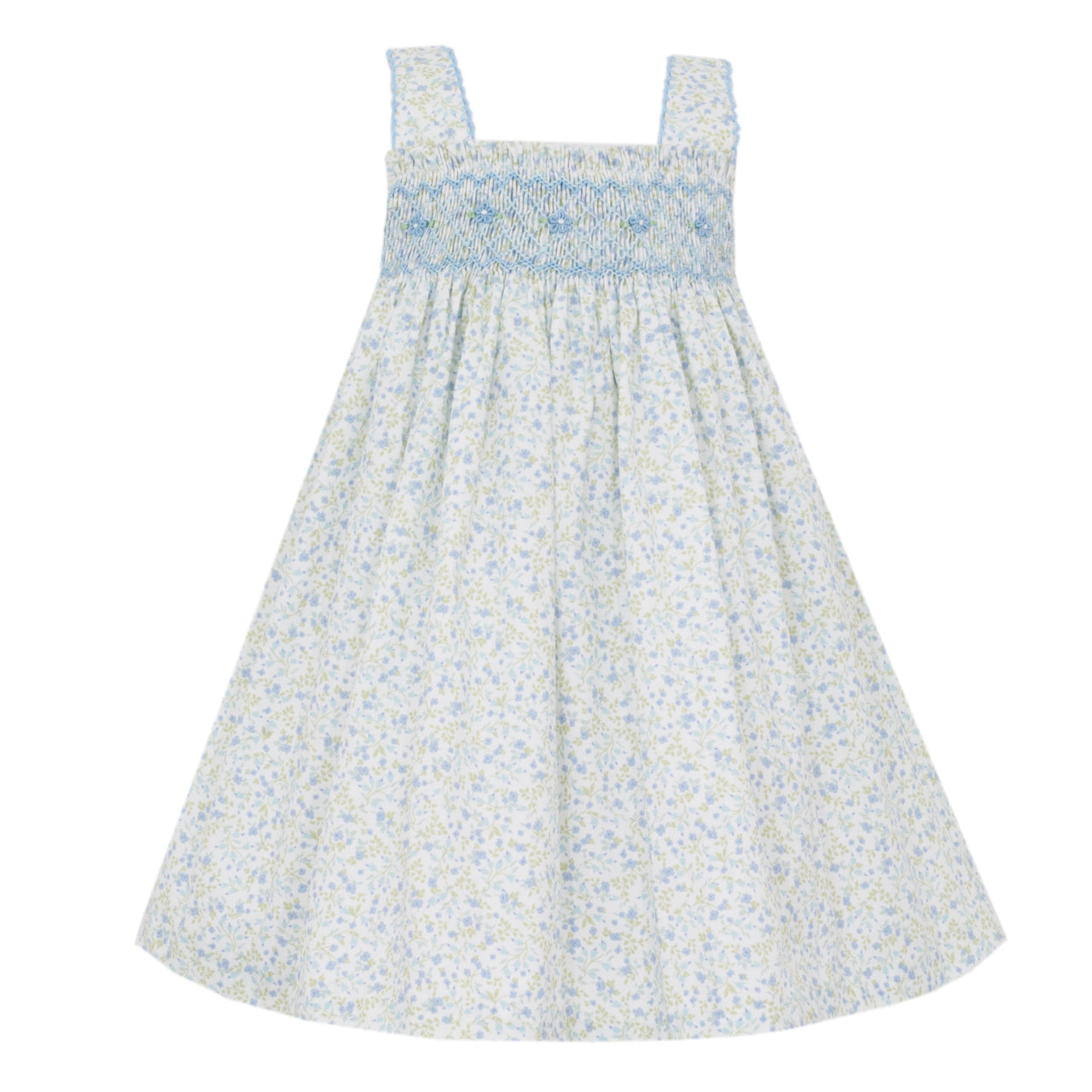 Petit Bebe Amelia Blue Floral Strap Sleeveless Dress 106D2-MS25 5202