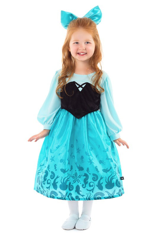 Little Adventures Mermaid Day Dress With Bow
