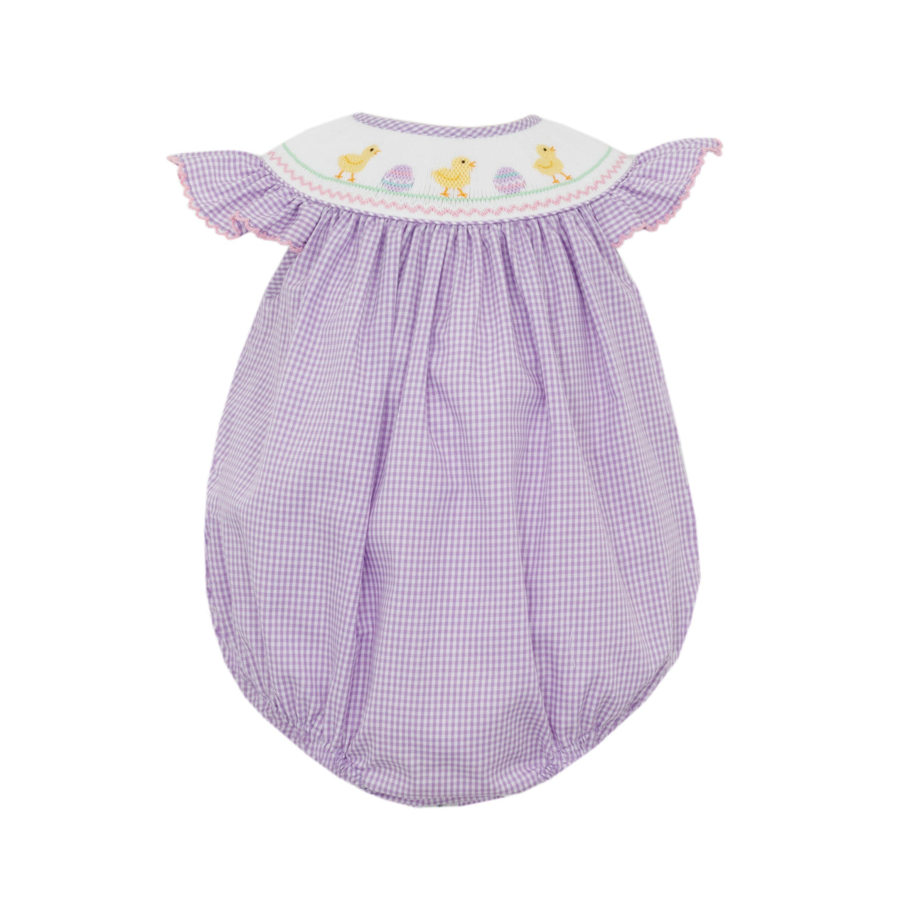 Petit Bebe Chicks Bishop Bubble W/Insert Lilac Gingham S/S 117F-MS25 5202