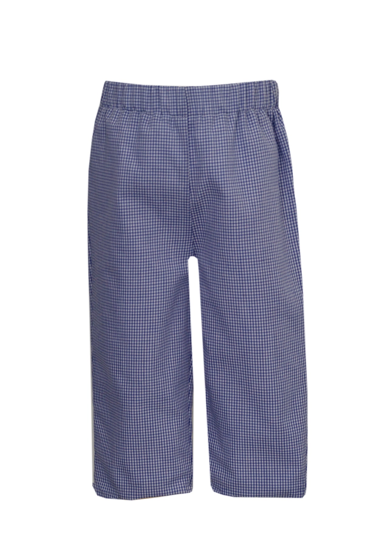 Petit Bebe Boy's Navy Blue Check Long Pants Lined 121PB-MF24 5109