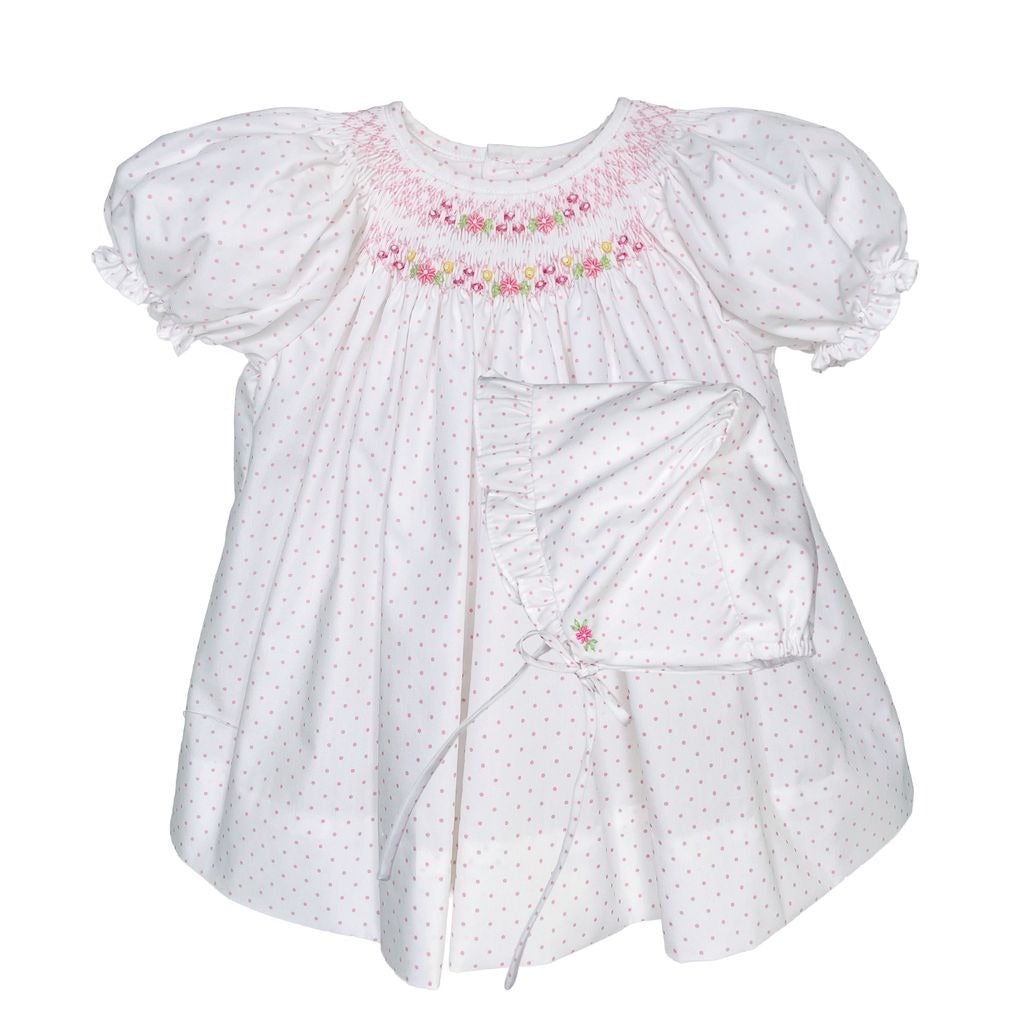 Petit Ami Dress/Bloomer/Hat W/Hand Bishop Smocking Emb Daisies 1234/2234/3234/4234 5212