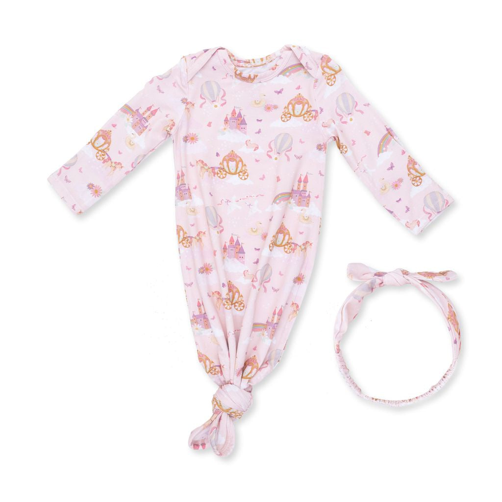 Angel Dear Princess Unicorns and Castle Knotted Gown Set 127S-F26-PUC