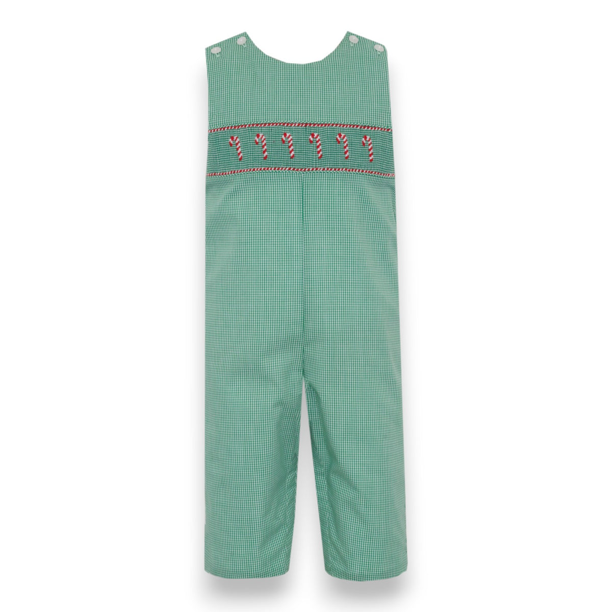 Petit Bebe Candy Cane Boy's Green Gingham Boy's Long Jon Jon  142K-MH26 5310