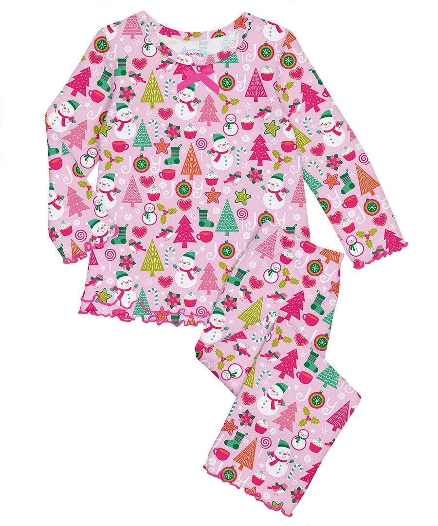 Sara's Prints Ruffle Top & Pant Set 1530 5108