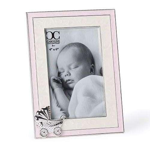 Roman Pink Baby Carriage Frame 4x6