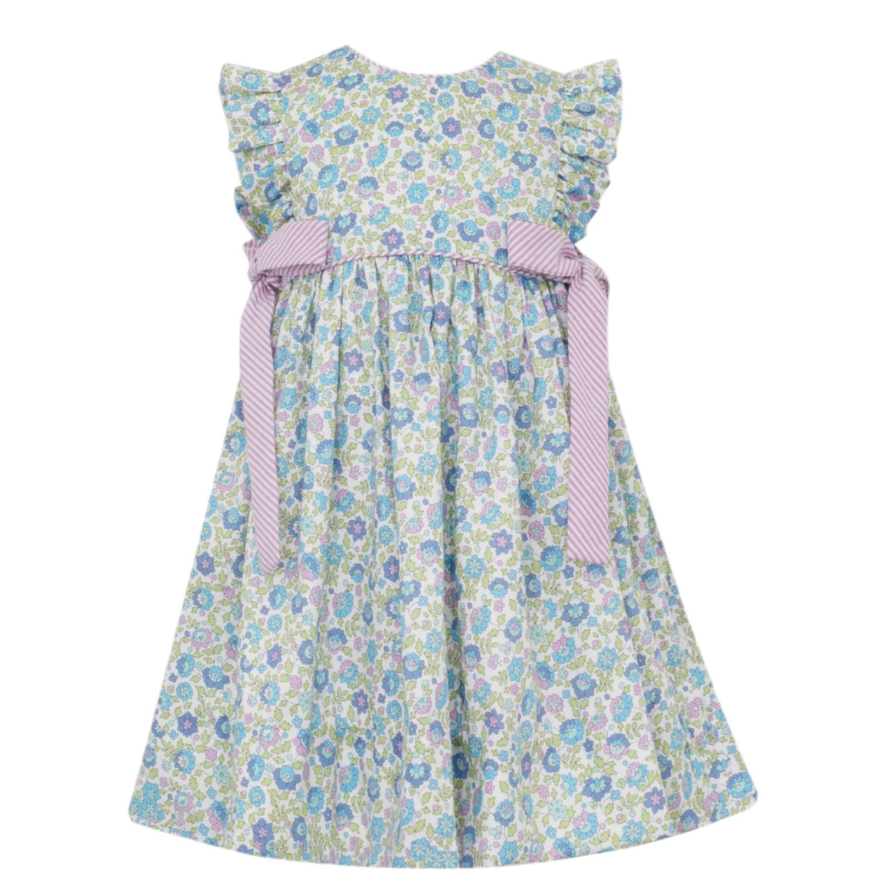 Petit Bebe Lavender Liberty Floral Dress W/Side bows 158D-MS25 5202