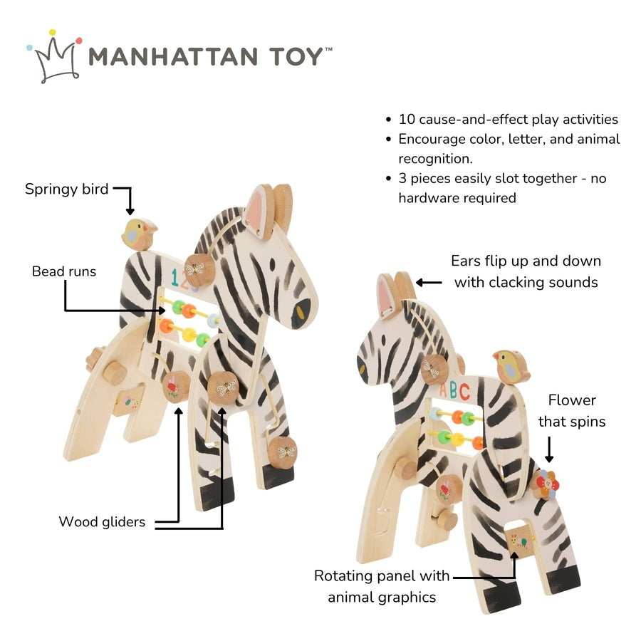 Manhatton Toy Safari Zebra Activity Toy