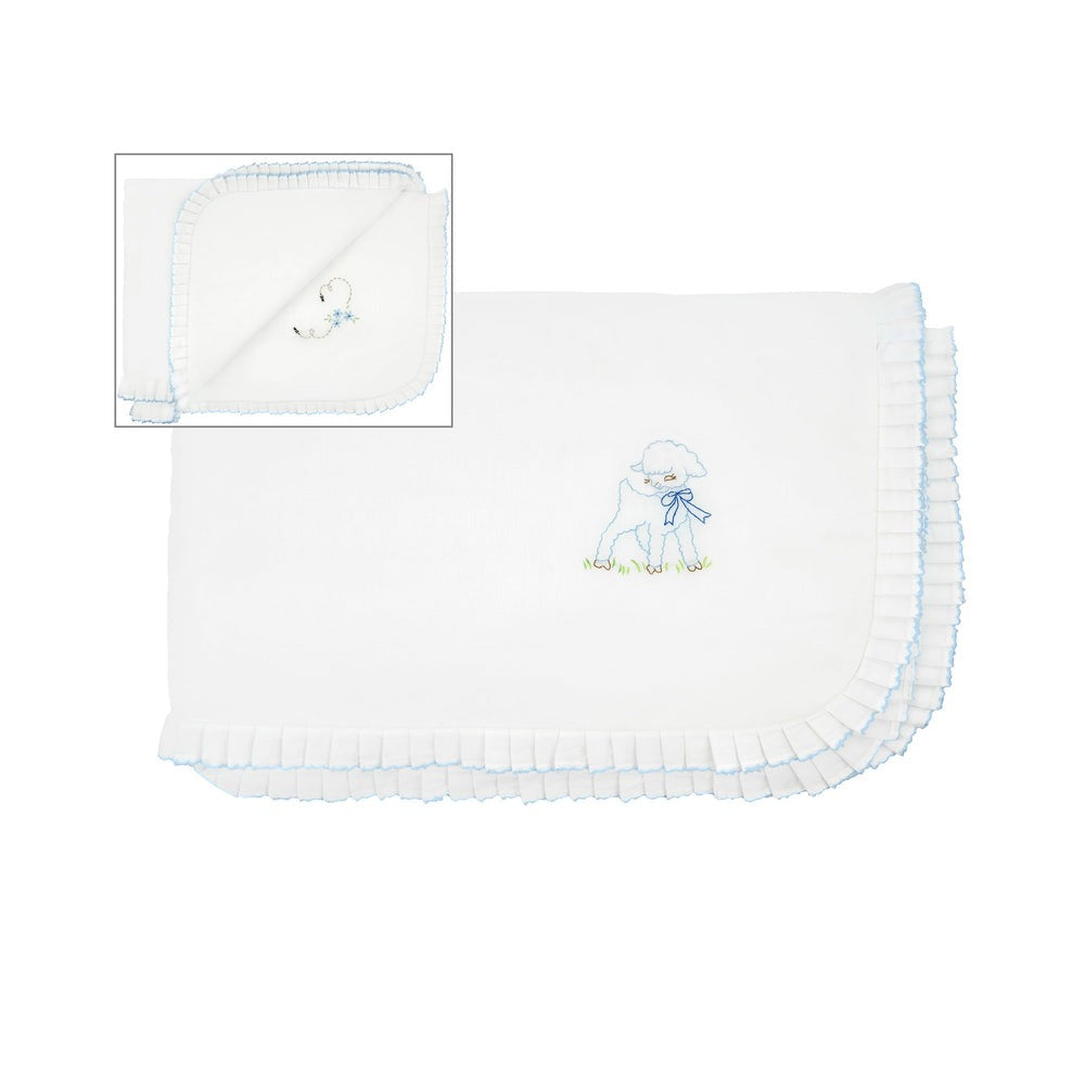 Lenora Baby Lamb & Bee Cotton Stroller Blanket BKGE-60 5207