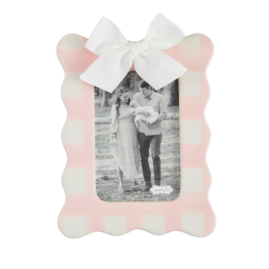 Mud Pie gingham bow frame