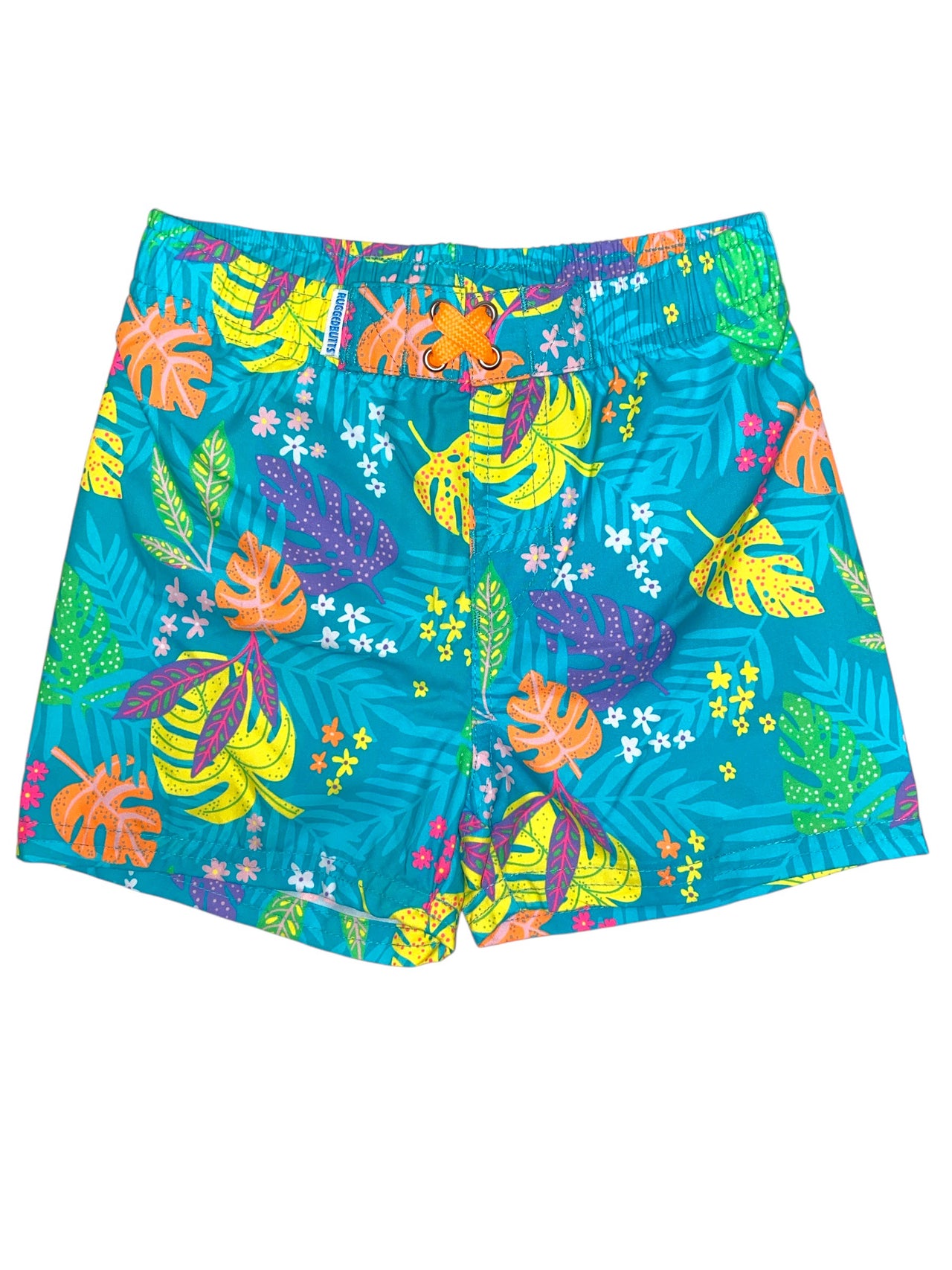 RuffleButts Neon Tiki Vibes Swim Trunks 2SW0371 5112