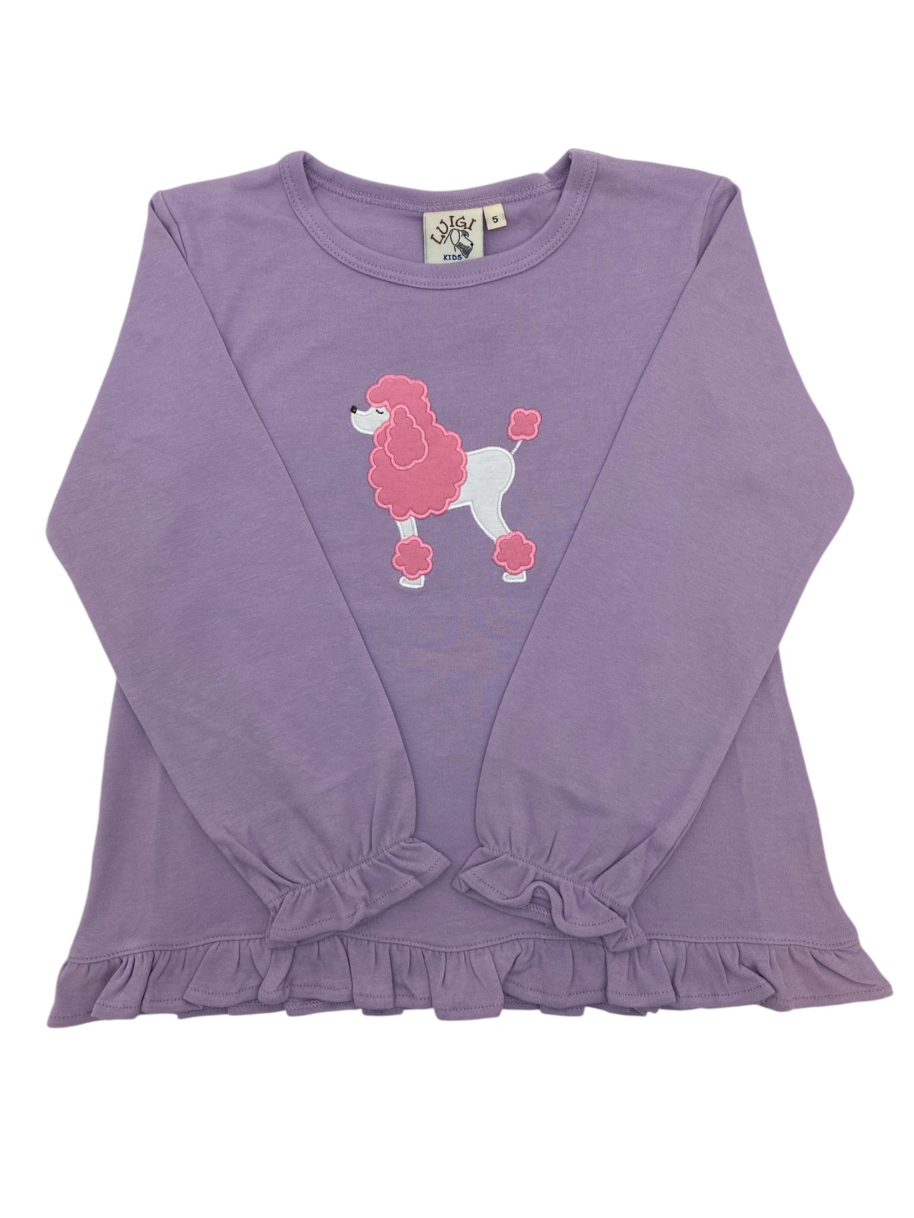 Luigi Girls L/S Ruffle Swing Top Fall 24 5108