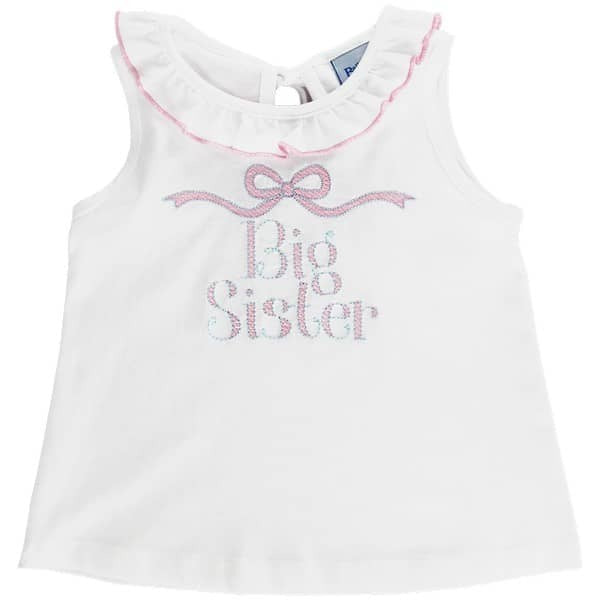 Bailey Boys White Knit T-shirt Big Sister Pink Bow 200-BS 5202