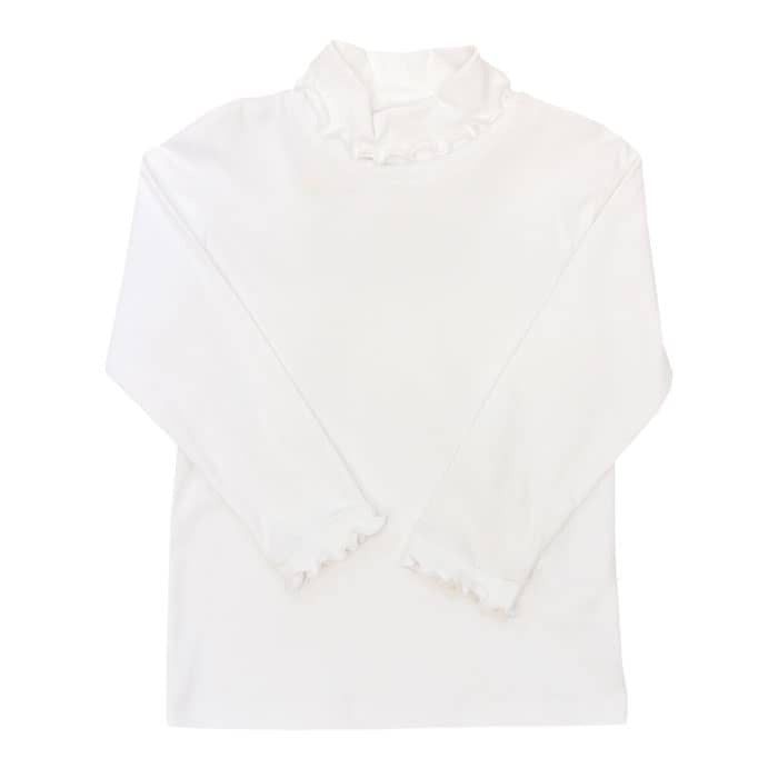 Bailey Boys White Knit Ruffle Turtle Neck 200-TNR 5106