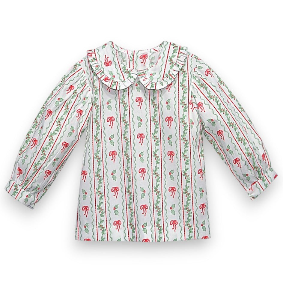 Remember Nguyen Red Teagan Blouse Bow & Berries 2019BL 5309