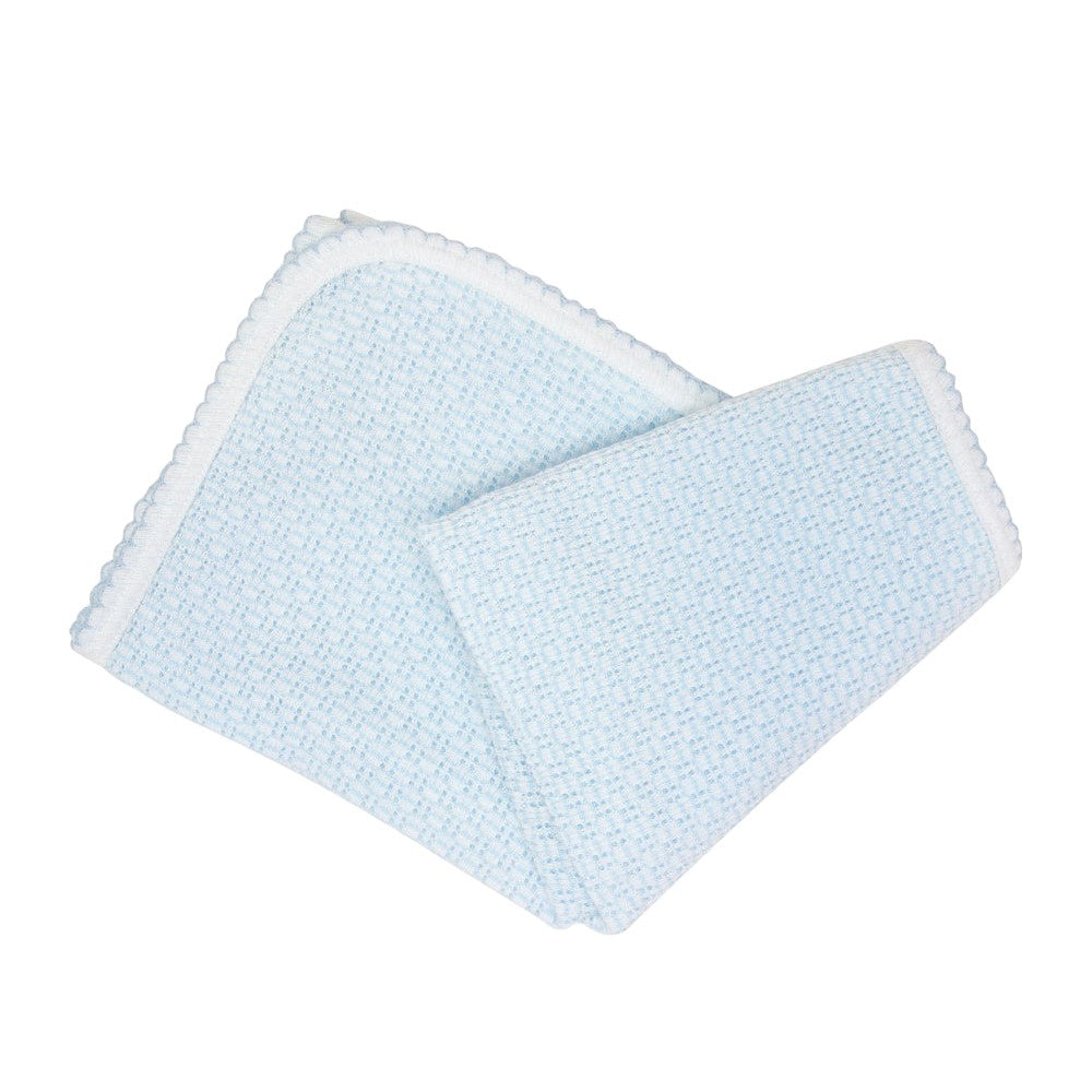 Paty Knit Receiving/Swaddle Solid Color Blanket w/ Picot Trim 207