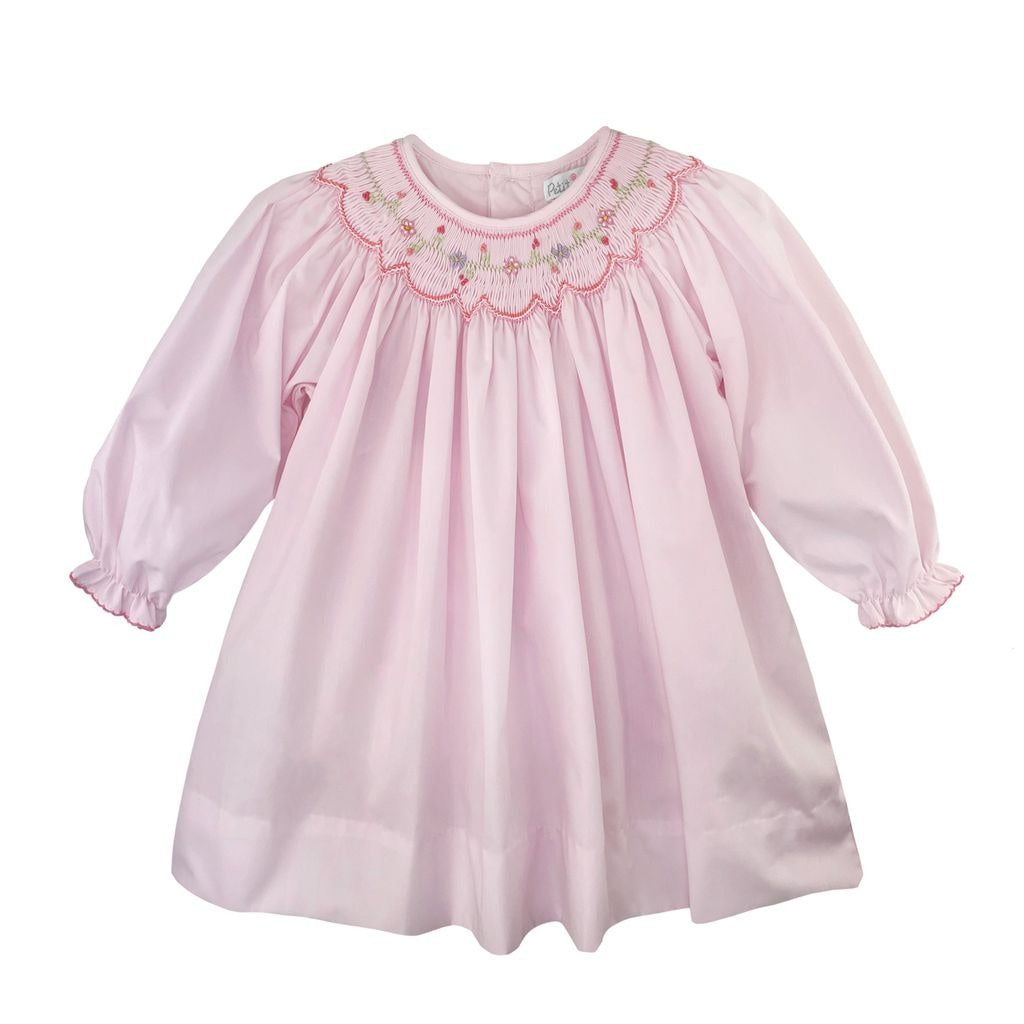 Petit Ami Pink Dress W/Fall Smocking 2346/3346 5208