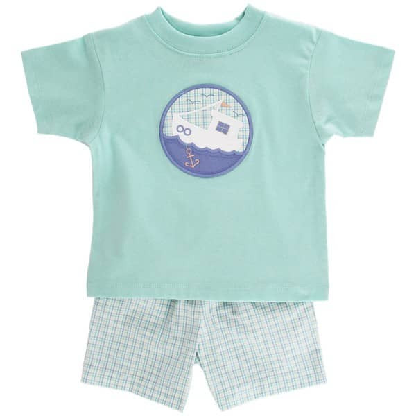 Bailey Boys Shrimp Boat Boys Short Set 25109-TSB 5202