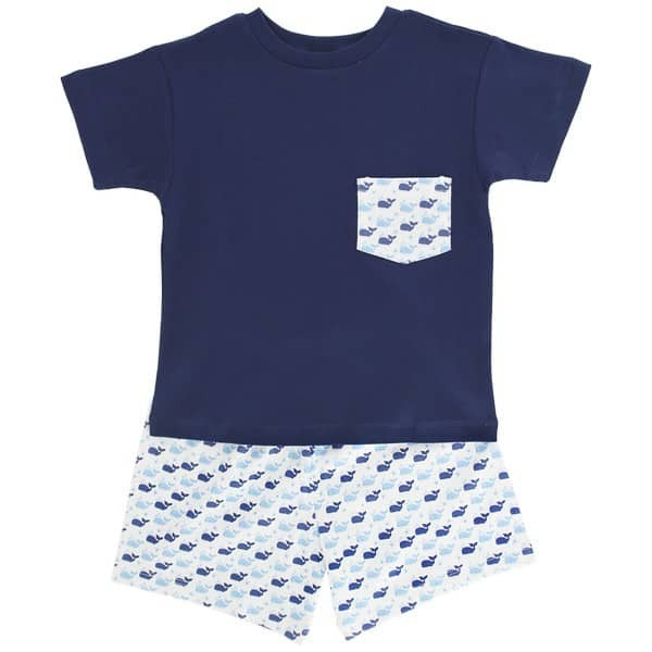 Bailey Boys Whale Tales Knit Boys Short Set 25121-TSBK 5202