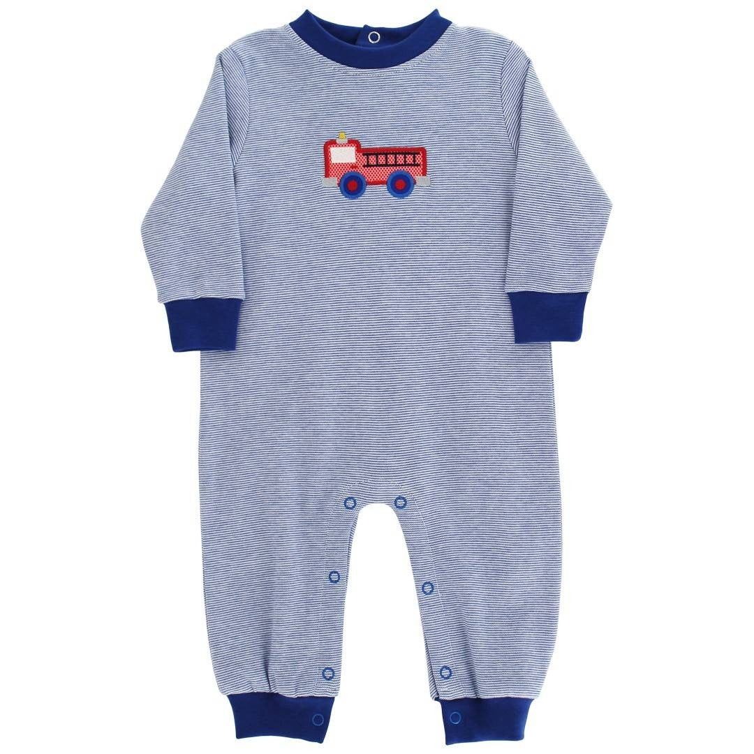Bailey Boys Little Engine Knit Romper 25509-COE 5207