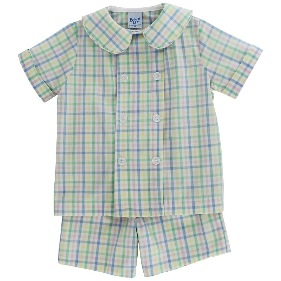 Bailey Boys Harlow Plaid Dressy Short Set 26207-DSS 5301