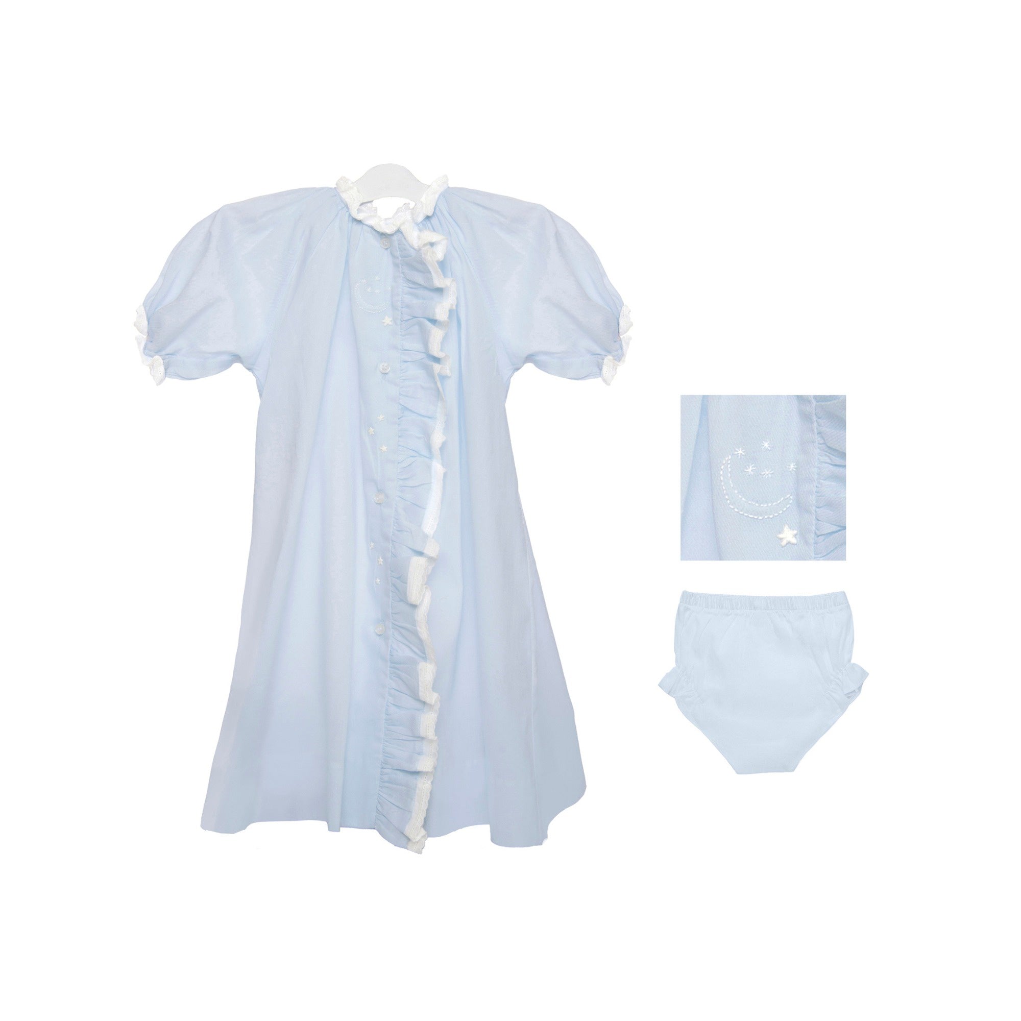 Lenora Baby Henry Cotton Daygown Blue DGGE-09 5207