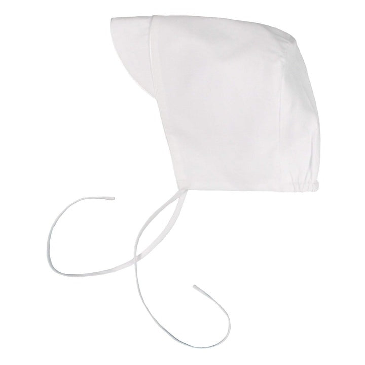 Petit Ami White Romper/Hat W/Embroidered Cross on Square Collar2711 5212