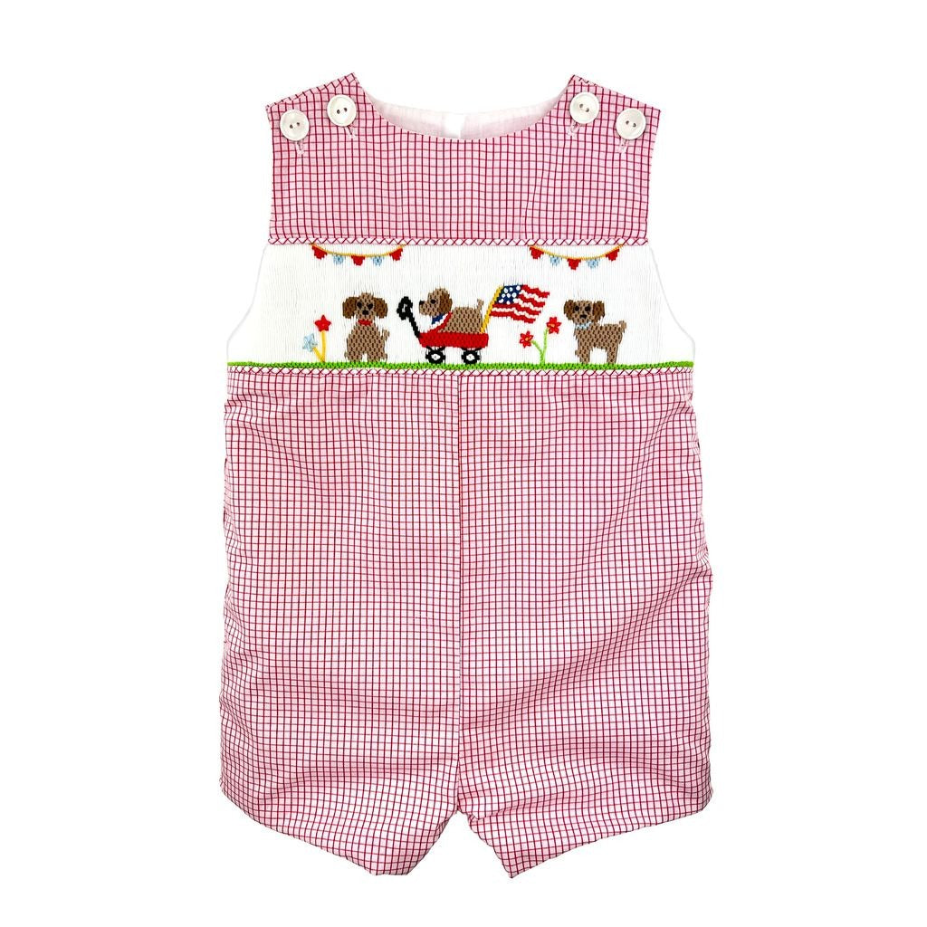 Petit Ami Sunsuit W/Dog Parade Pix Smocking 2715/3715 5212