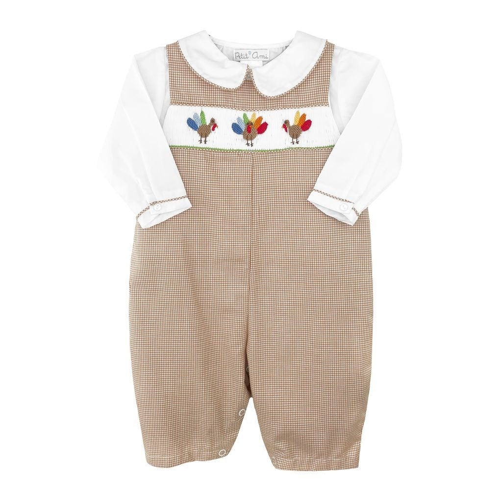 Petit Ami Longall/Shirt W/Hand Pix Smocked Turkey 2824/3824 5208