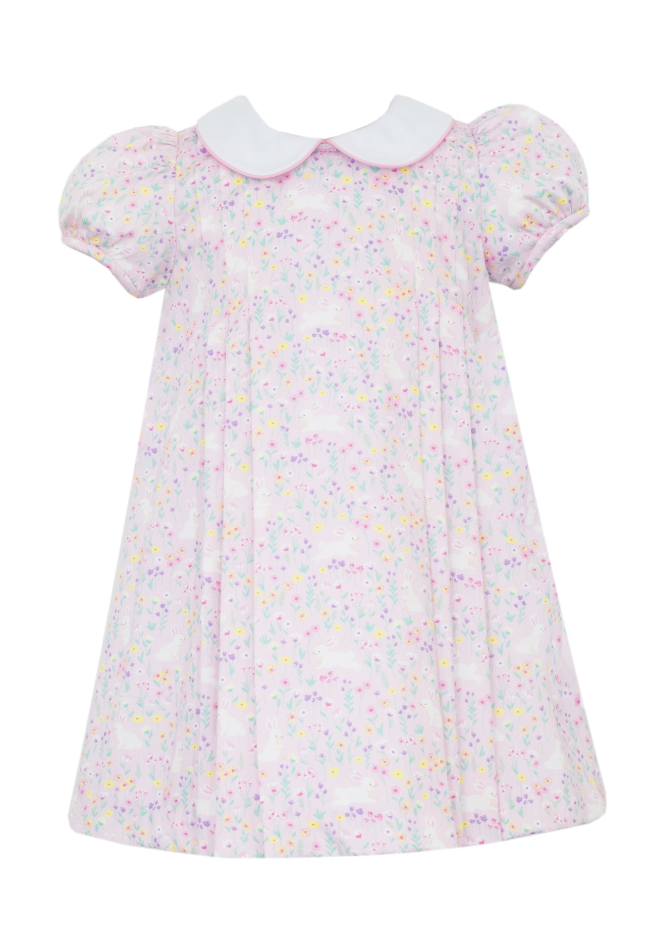 Claire & Charlie Bunny Float Dress W/White Collar Bunny Print 3001D2-CS25 5202