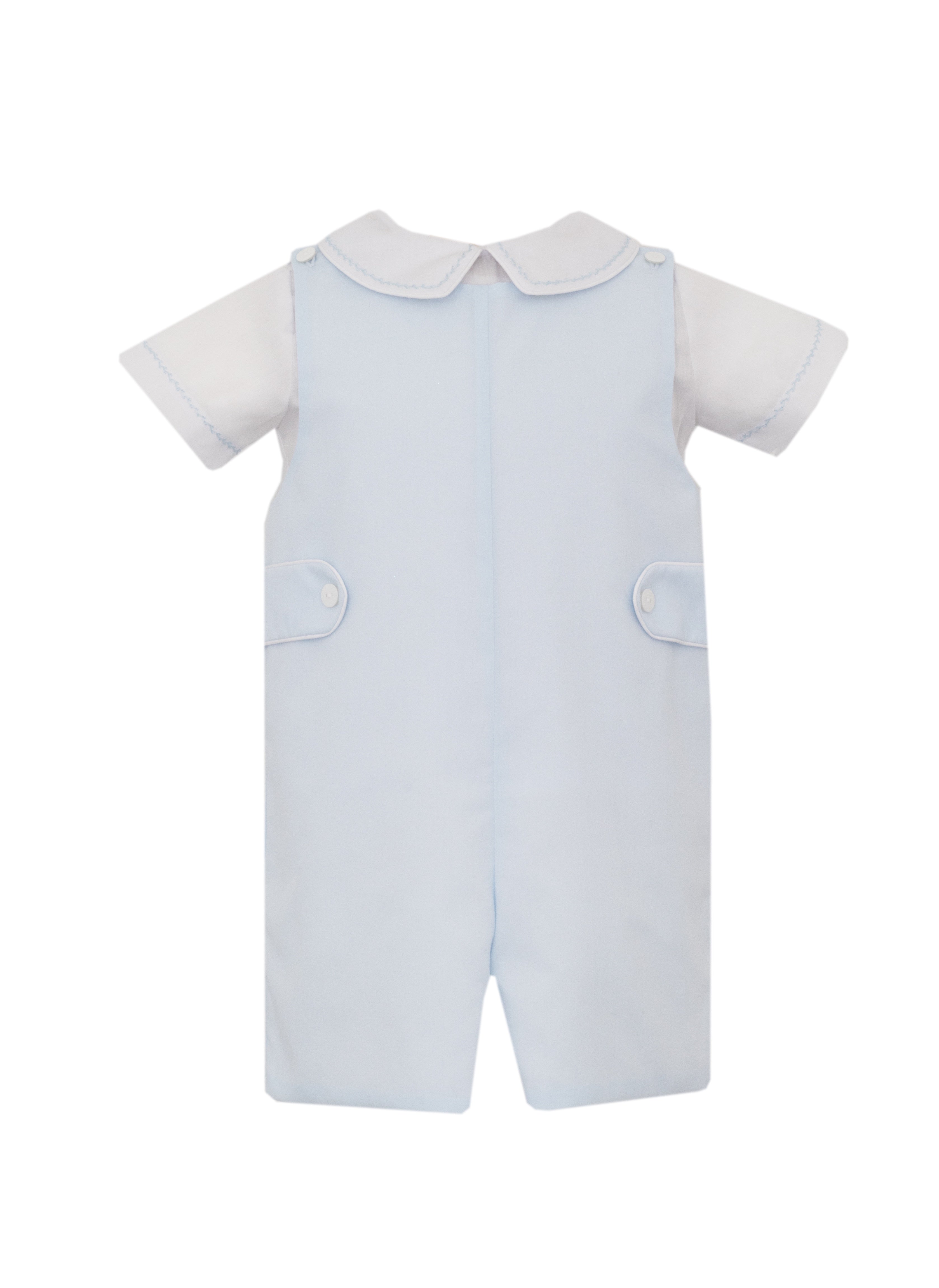 Claire & Charlie Boy's Jon Jon W/White Shirt Lt Blue Swiss Batiste 3001Z-CS26 5301
