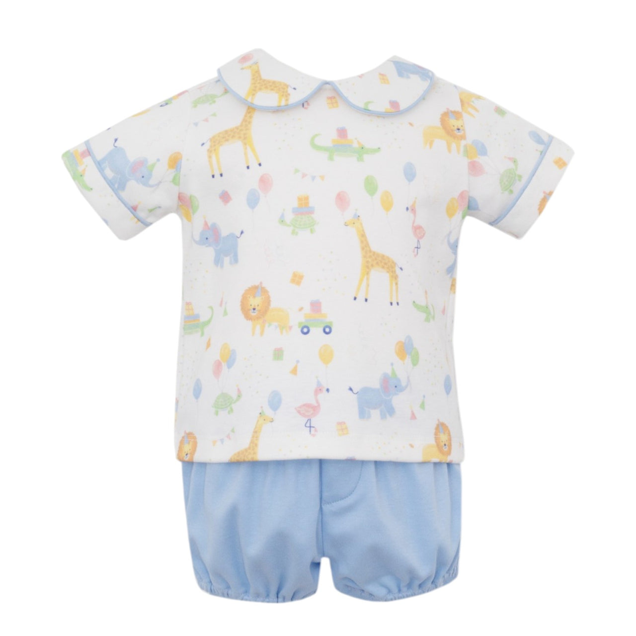 Claire & Charlie Birthday Animal Parade Boy's Diaper Set Animal Parade Print 3008M-CS25 5204