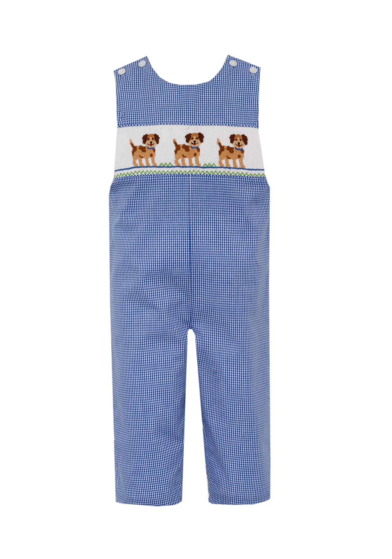 Anavini Puppies Royal Blue Gingham Boy's Long Jon Jon  304K-AF25 5208