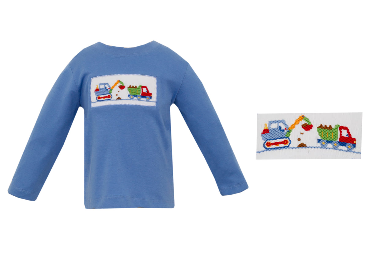 Anavini Construction Blue Knit Boy's T-Shirt L/S 304P-AF24 5109