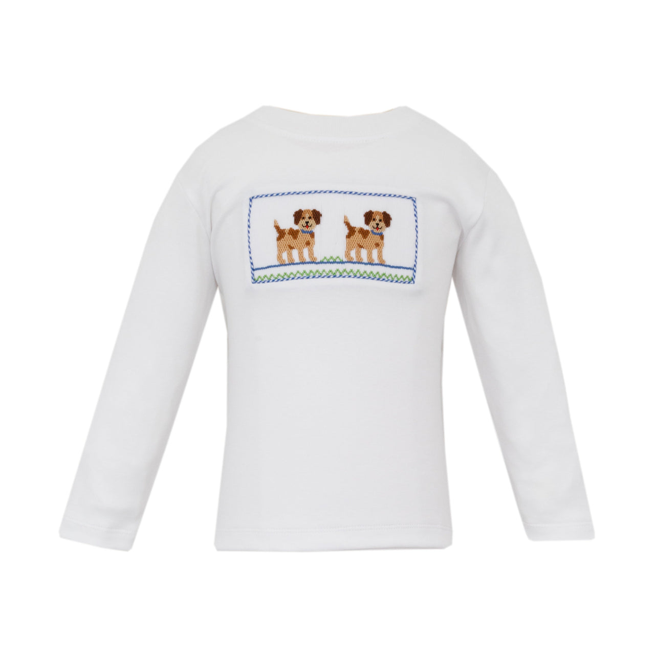 Anavini Puppies White Knit Boy's T-Shirt L/S 5208