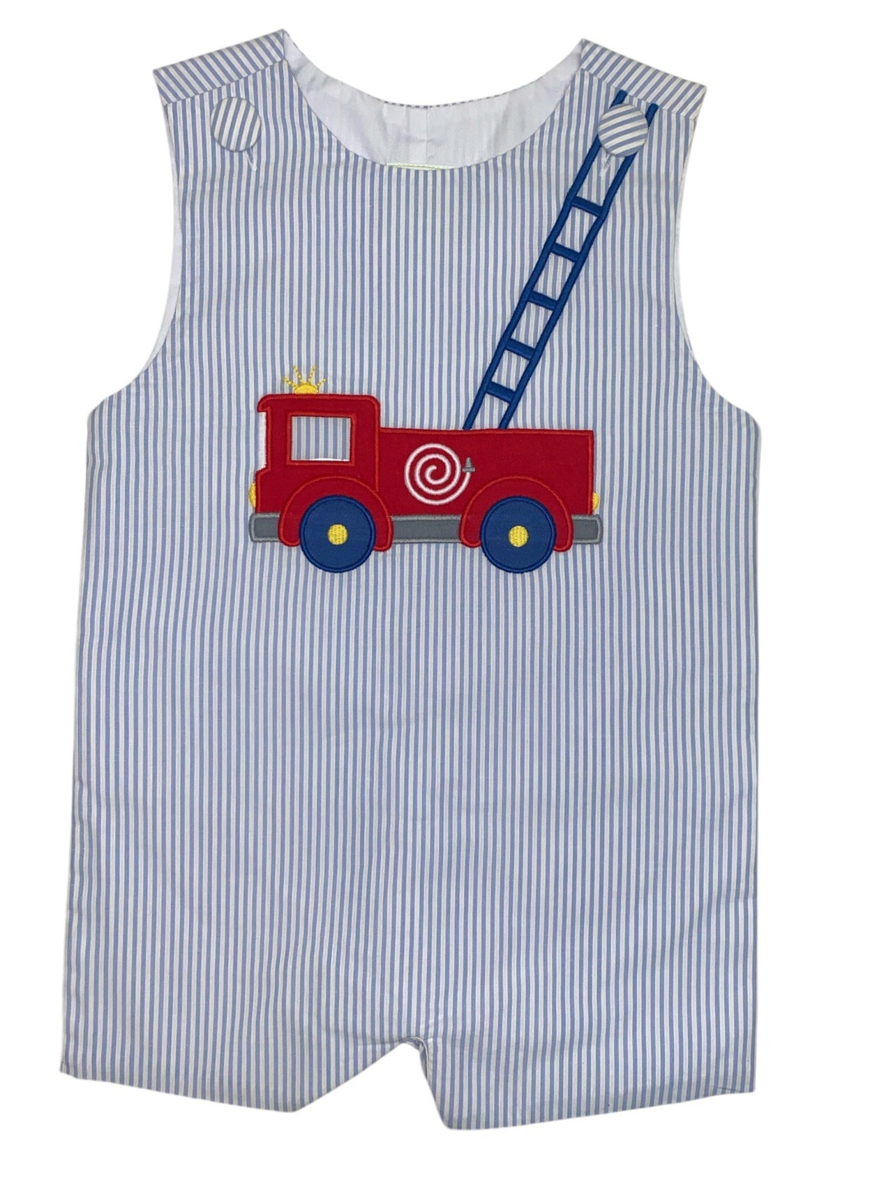 Zuccini Firetruck Ashton Shortall, Light Blue Sandra Stripe 5201