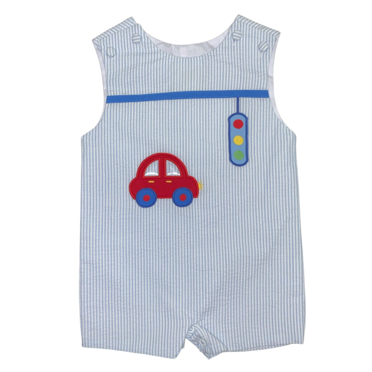 Zuccini Car Ashton Shortall Light Blue Stripe Seersucker 5201