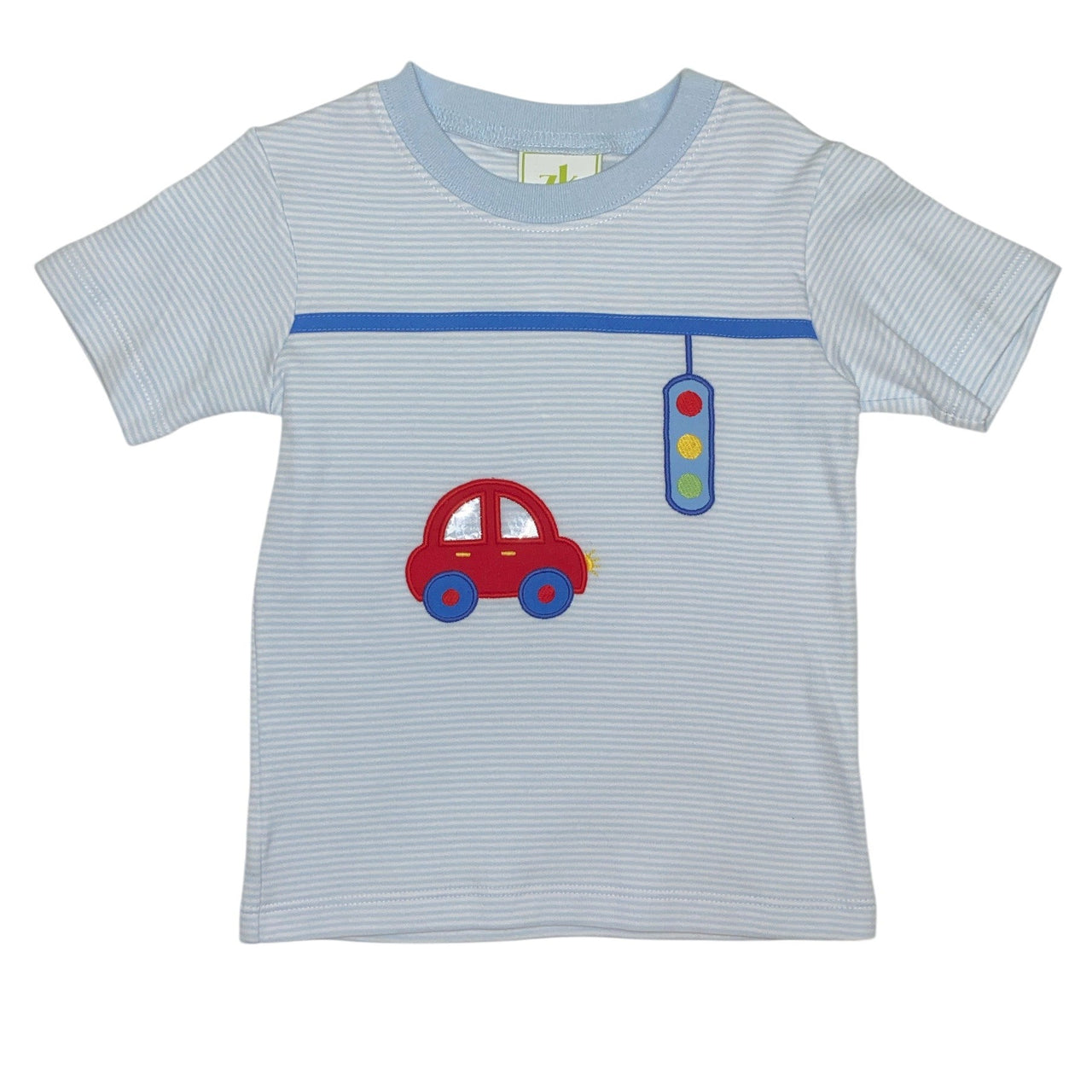 Zuccini Car Harry's Play Tee Light Blue Bitty Stripe Knit 5201