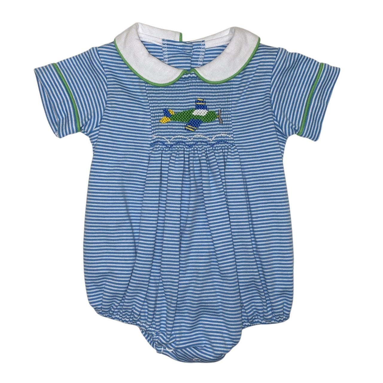 Zuccini Airplane Silas Bubble Periwinkle Bitty Stripe Knit 5201