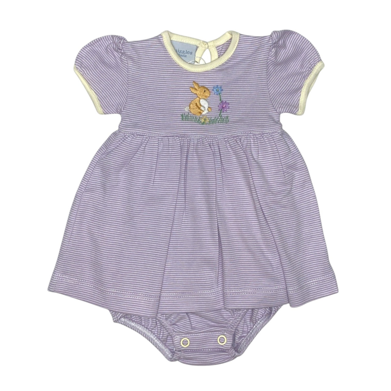 Squiggles Bunny In Blooms Dress W/50 Trim  284/532/25MS 5201