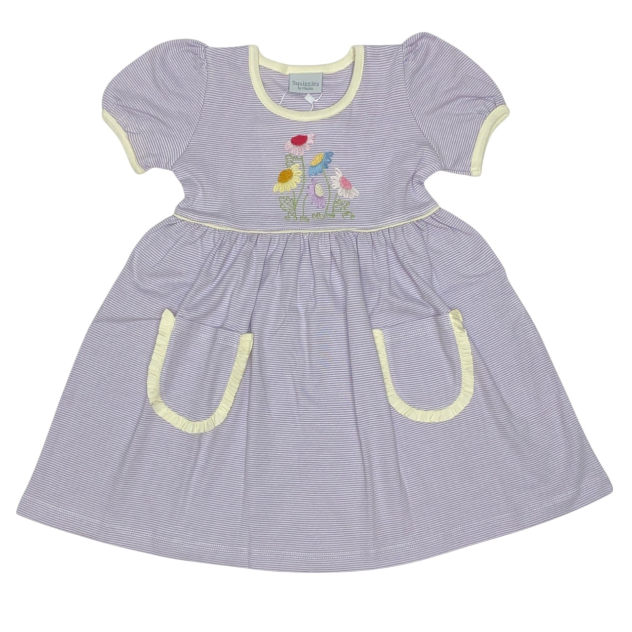 Squiggles Rainbow Blooms Popover Dress W/50 Ruff & Trim 166/470/25MS 5201