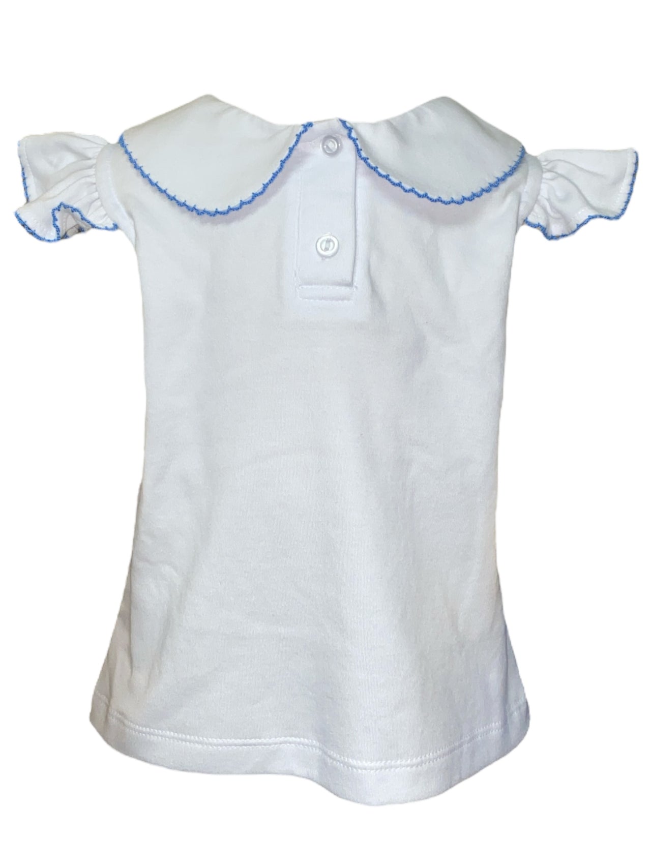 Name Dropper PL Sophie Polo Blouse White Knit 5201